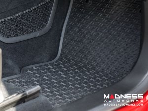 Alfa Romeo Giulia Floor Mat Set - All Weather Rubber Front/ Rear 4 Piece Set - Deluxe - Q4/ AWD Model